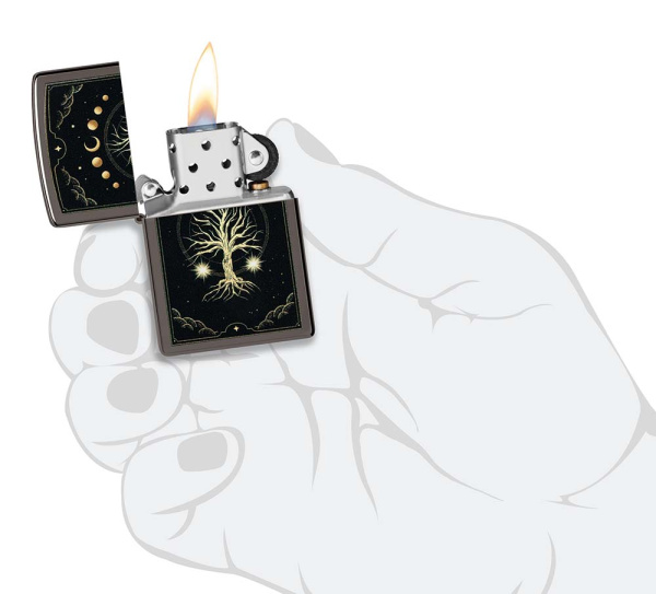 Зажигалка ZIPPO Mystic Nature Design с покрытием Black Ice® 48636