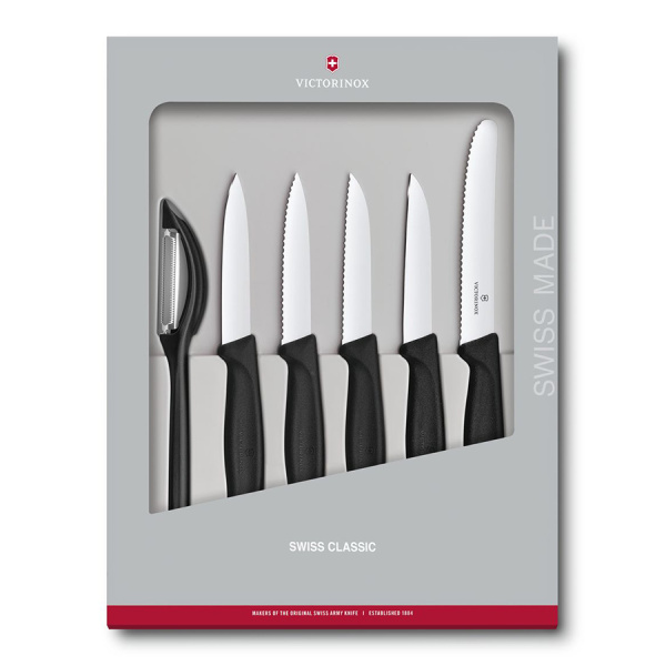 Набор Victorinox кухонный, 6 предметов, черный (подарочная упаковка)
