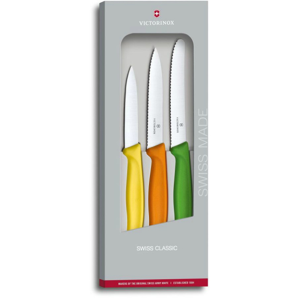 Набор VICTORINOX кухонный, 3 предмета, цветной (подарочная упаковка)