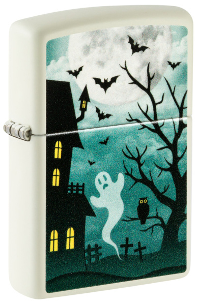 Зажигалка ZIPPO Spooky Design с покрытием Glow In The Dark Green 48727